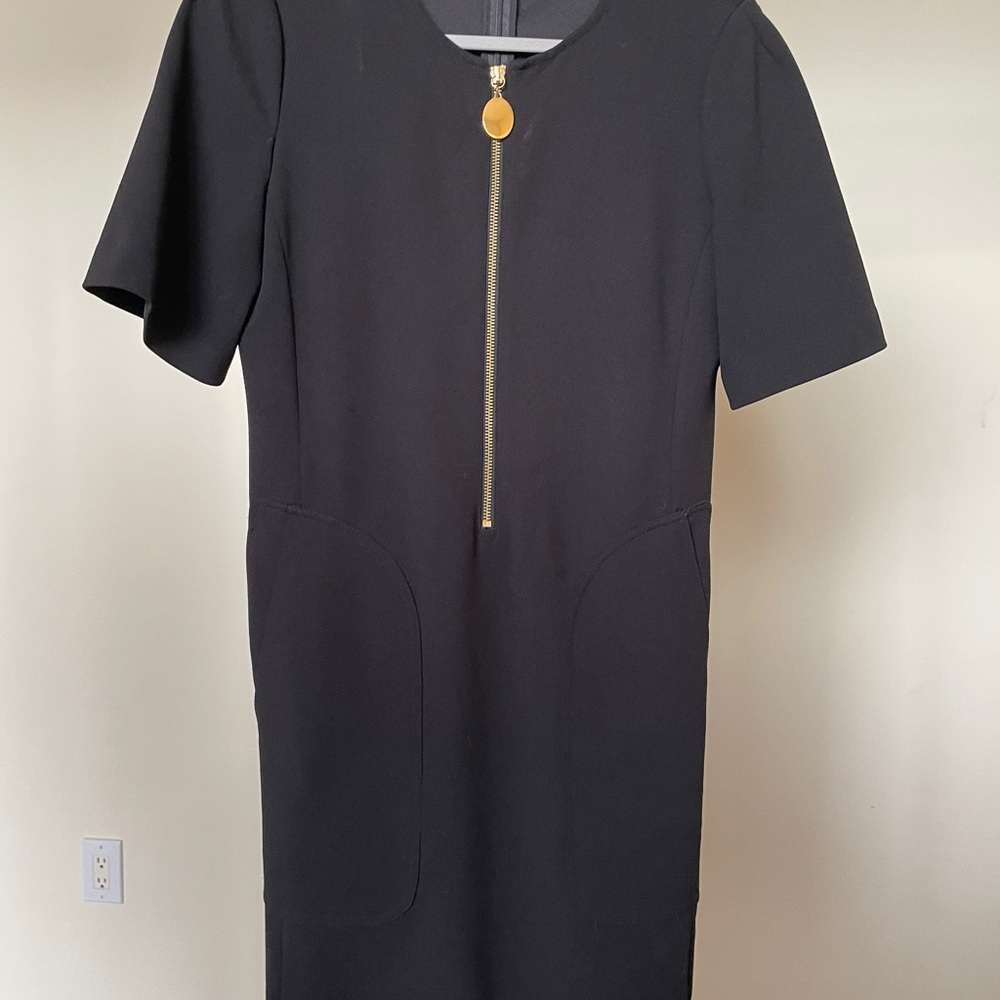 DKNY Black Dress with Gold Zipper